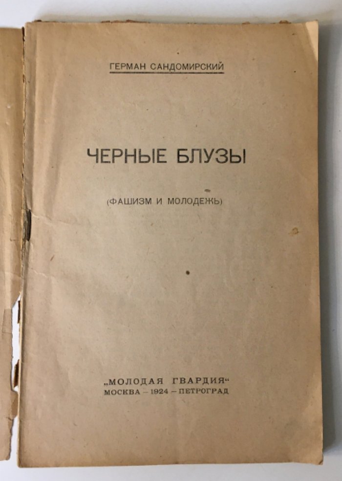 «Черные блузы»: фашизм и молодежь (ранний взгляд на итальянский фашизм)