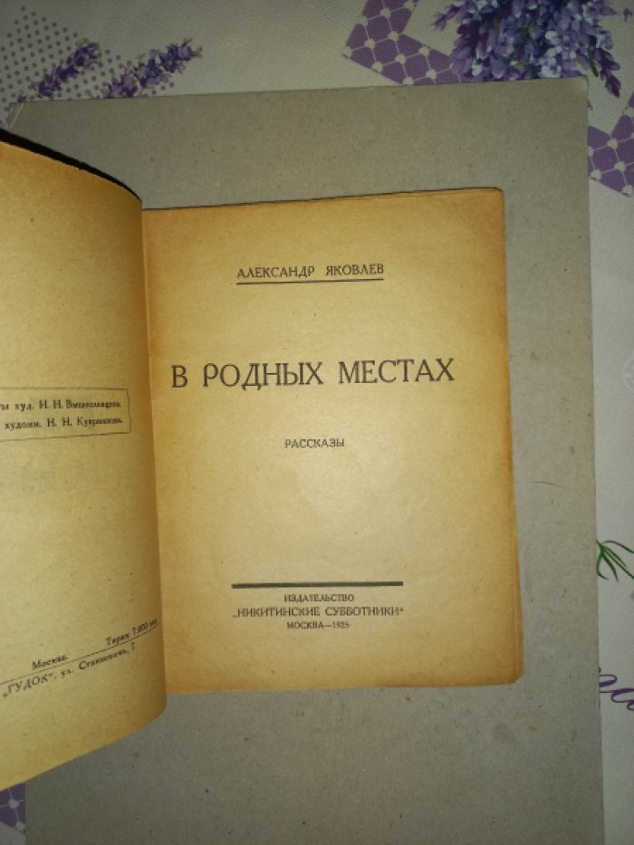 Александр Яковлев. В родных местах. Рассказы