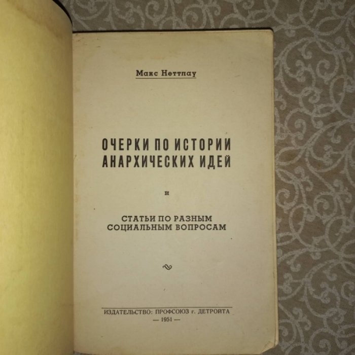 Макс Неттлау. Очерки по истории анархических идей и статьи по социальным вопросам