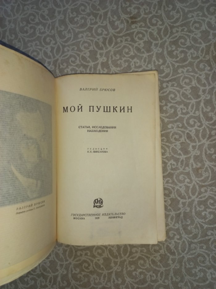 Валерий Брюсов. «Мой Пушкин»: статьи, исследования и наблюдения