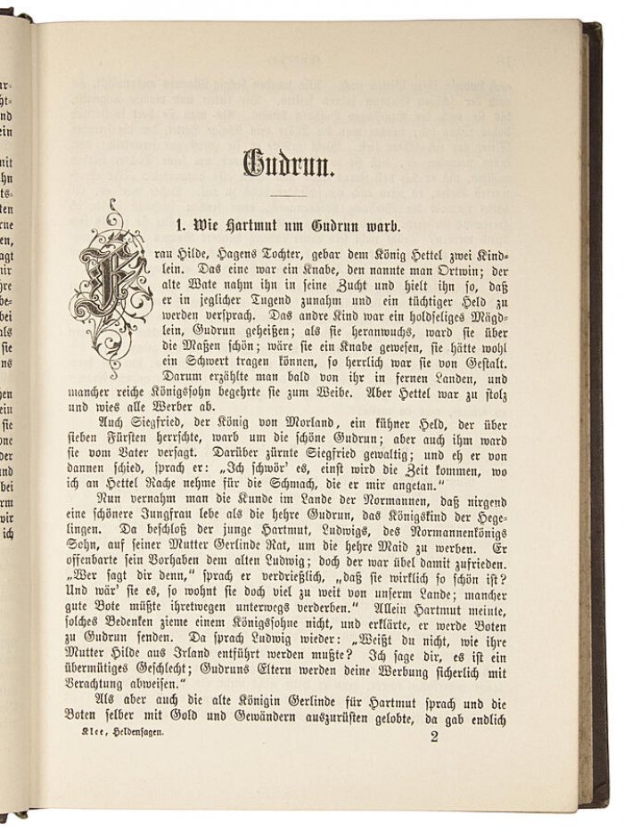 Немецкий героический эпос: Die deutschen Heldensagen (антикварное издание 1912 года, Г. Клее)
