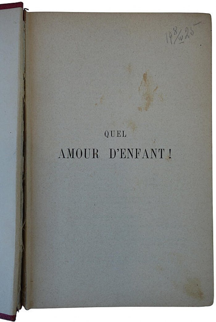 Quel amour d'enfant — антикварное издание 1905 года, французский язык (Hachette, Paris; 392 стр.)