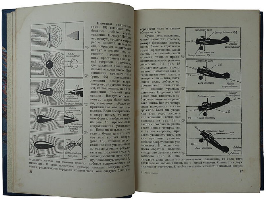 Ваши крылья. Антикварная книга 1937 года, Москва, ВОЕНИЗДАТ, 248 с. (полукожаный переплёт)