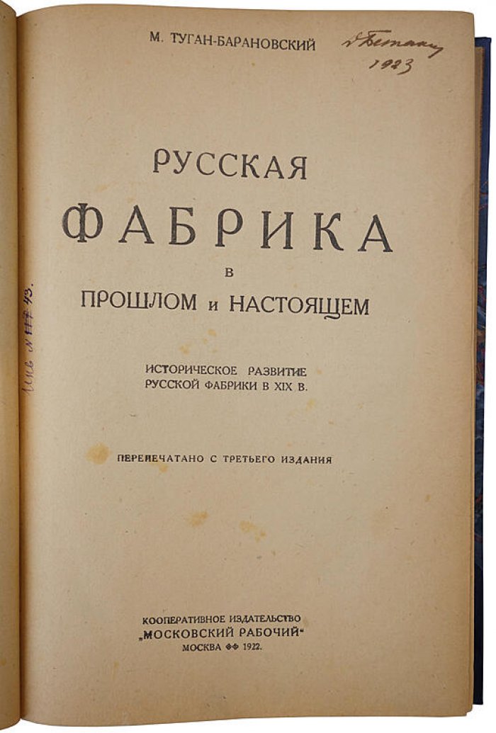 Русская фабрика: прошлое и настоящее. Антикварное издание 1922 года