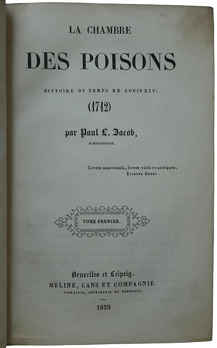«La chambre des poisons» — история эпохи Людовика XIV (французское издание, 1839). Антикварный комплект в 2 томах, полукожаный переплет