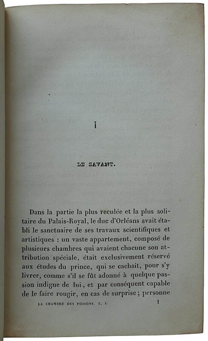 «La chambre des poisons» — история эпохи Людовика XIV (французское издание, 1839). Антикварный комплект в 2 томах, полукожаный переплет