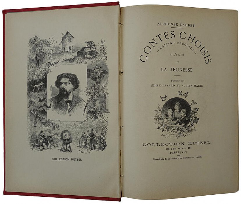 Альфонс Доде. Избранные рассказы / Contes choisis (французский текст). Издание 1884, Paris Hetzel
