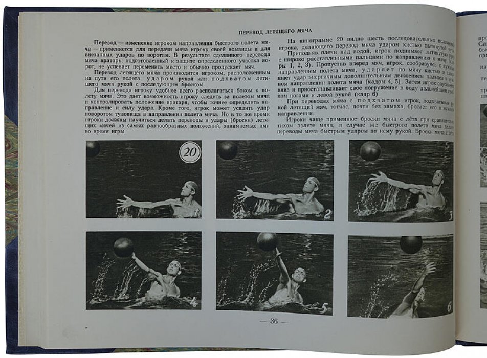 Водное поло: наглядное учебное пособие по технике игры (издание 1954 г.)