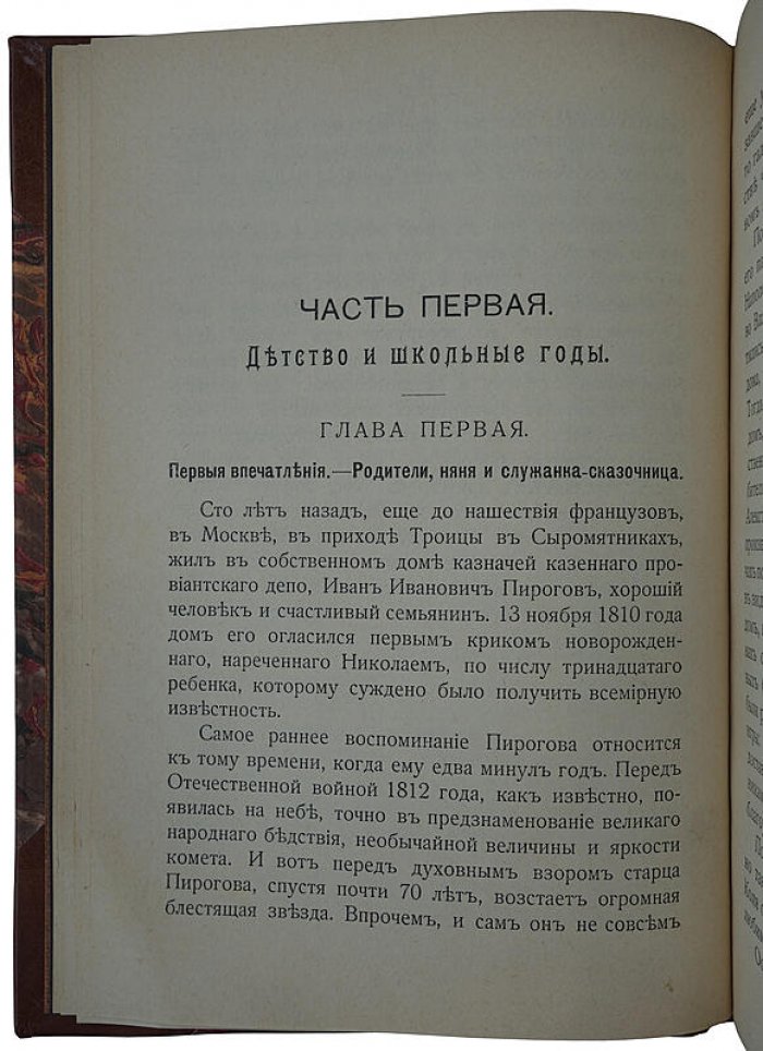 «Молодость славного русского хирурга и педагога Н. И. Пирогова» — В. П. Авенариус (1909, антикварное издание)